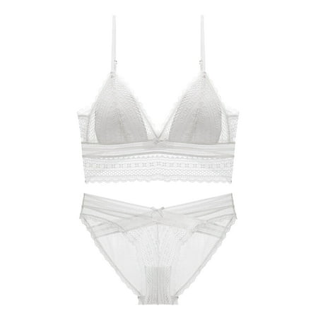 

LBECLEY Womens Lingerie Daddy Kink Underwear 2022 Women Thin Cup Lace Colorblock Bra Set Shaped Push Up Underwear Set Lingerie Bra Set Push Up Bras for Women White S