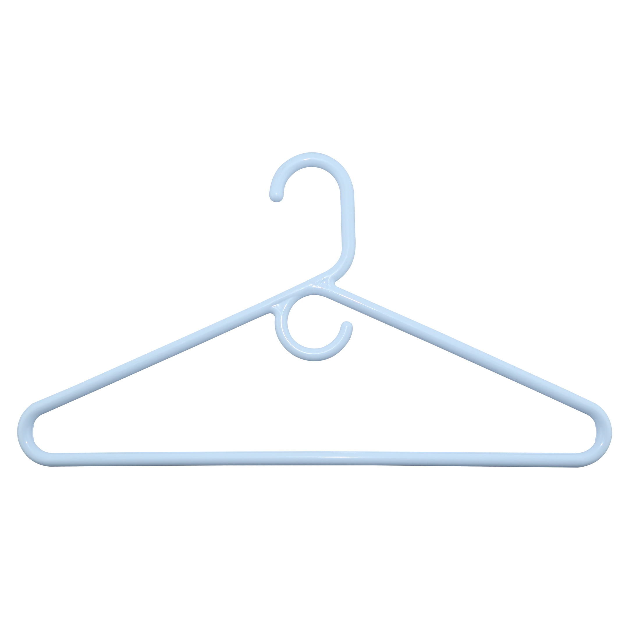 Mainstays Heavyweight Plastic Clothes Hangers, White, 9 Count, Strong Support for Coats & Suits
