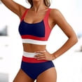 thumbnail image 2 of Plus Size Bikini Top V-Neck Ruffled Tunic with Ring Straps Push-Up Padded Swimsuit, Plus Size Bikini Sets, 2 of 6