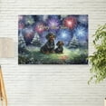 thumbnail image 2 of Happy New Year Dachshund Family Cheer Winter Midnight Firework Horizontal Matte Canvas Poster Wiener Dog Lover Gifts Idea Wall Art Home Decor - 02025, 2 of 5