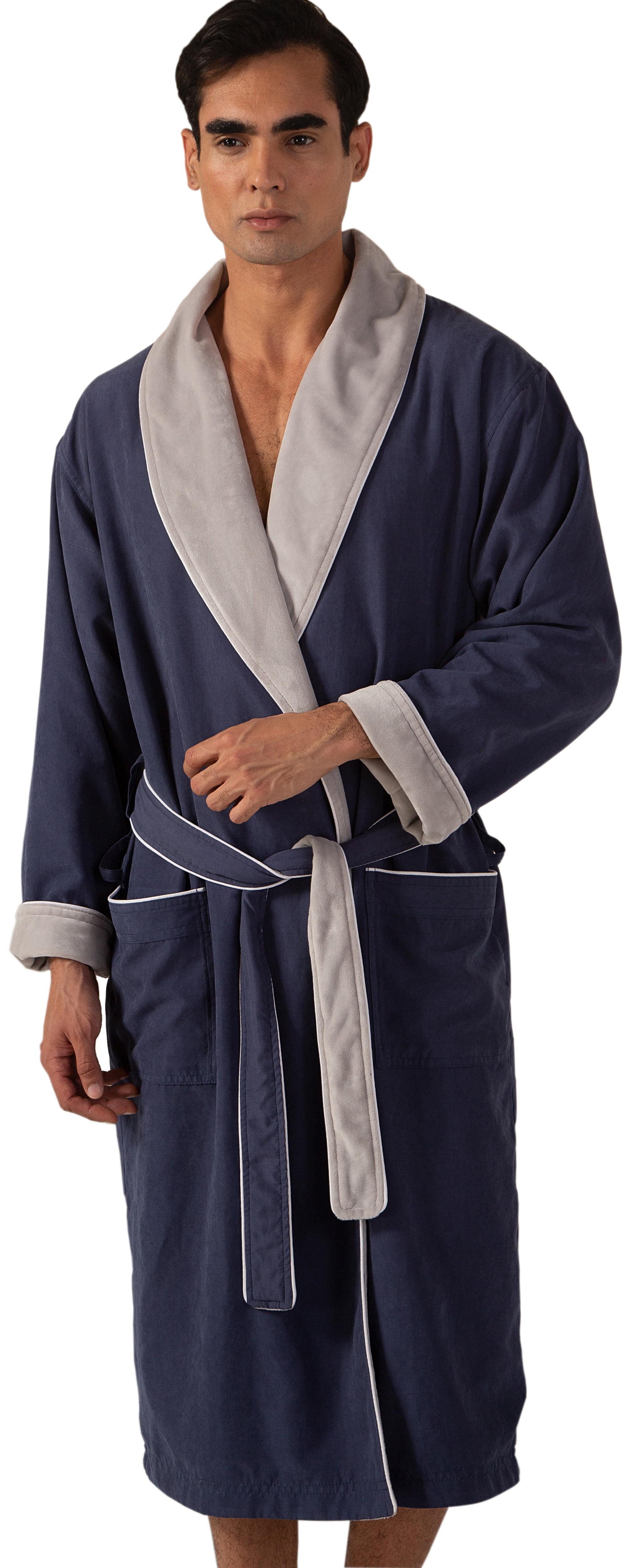Seyante - Plush Lined Microfiber Unisex Warm Spa Robe - Luxury Hotel Robe, Spa Bathrobe for Men 