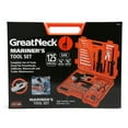GreatNeck 125 Piece Marine Tool Kit for Boats, Waterproof Case, Chrome