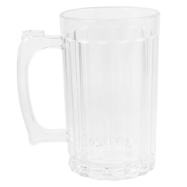 EeaseMX Jarra de cerveza acrílica para beber cerveza, vaso para jugo, vaso de agua para el hogar con asa, artículos de bar para el hogar (390 ml)