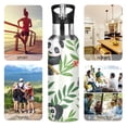 thumbnail image 4 of ALAZA Cute Panda Leaves Floral Water Bottle Insulated Flask Stainless Steel Straw Lid 20 oz, 4 of 6