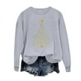 thumbnail image 4 of SDNall Womens Christmas Print Crewneck Sweatshirt Loose Fit Long Sleeve Pullover, 4 of 6