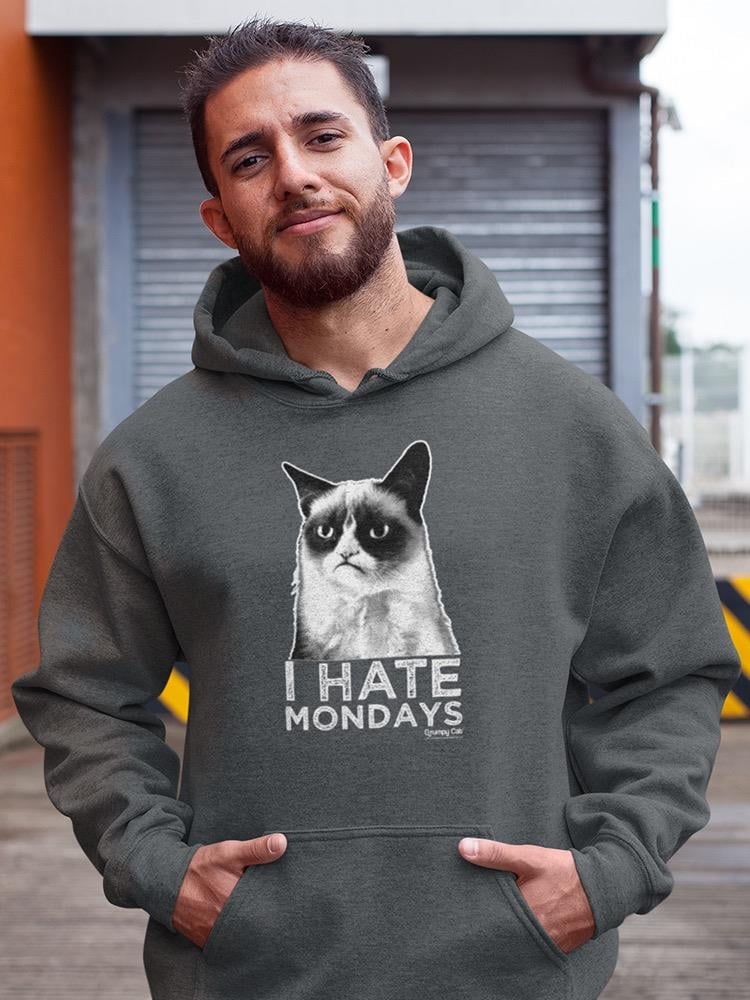 I Hate Mondays Grumpy Cat Hoodie Men's 