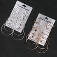 thumbnail image 2 of Penkiiy 6 Pairs Clip on Hoop Earrings Hoop Gold Earrings Non Piercing Earrings Set for Women, 6 Sizes, 2 of 2