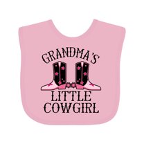 Inktastic Grandma Little Cowgirl Baby Clothes Girls Baby Bib
