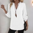 thumbnail image 5 of Women's 3/4 Sleeve V-Neck Casual Top Soft Comfortable Polyester Shirt for Daily Wear, 5 of 9
