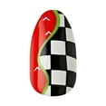 thumbnail image 5 of KISS imPRESS No Glue Needed Press On Nails, Design, Watermelon, Red, Medium Almond, 30 Count, 5 of 8