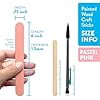 thumbnail image 2 of CraftySticks- 50 Pack 6 Inch Pastel Pink Painted Wood Craft Sticks, Jumbo Popsicle Sticks for Crafts, Learning and STEM Basics, 2 of 3