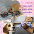 thumbnail image 5 of 12Pcs Multi Color Dog Rope Braided Chew Teething Toys Play Aggressive Heavy Duty, 5 of 6