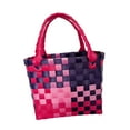 thumbnail image 2 of Bolso tejido, la bolsa de asas abierta del organizador portátil del verano del día de fiesta de la moda impermeable Estilo C, 2 of 10