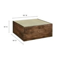 thumbnail image 4 of Coffee Sofa Side End Table, Square, Walnut Brown, Glass, Wood, Rattan, Living Room Lounge Cafe Lobby Hospitality Restaurant, Modern Contemporary, HB37574, 4 of 8