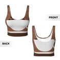 thumbnail image 5 of Picia Coffee Cafe Cup Sports Bra for Women,Padded Strappy Sports Bras Medium Support Yoga Bra with Removable Cups,Running Yoga Bra-X-Large, 5 of 9
