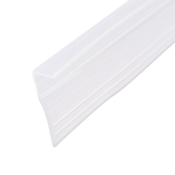 Banda de Sello para Puerta de Ducha de Vidrio Sin Marco Uxcell F-Type con Riel de Goteo de 3/4"(20mm) - 3/8"(10mm) x 78.74"