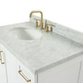 thumbnail image 4 of Ariel Taylor 37 In. Left Offset Oval Sink Vanity With Carrara White Marble Countertop In White, 4 of 11