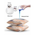 thumbnail image 5 of Waterproof Outdoor Throw Pillows with Inserts 18"x18", Orange Blue Soft Decorative Pillowcases for Couch Bedroom, Minimalist Smear Abstract Art Painting Pillow Covers for Sofa Living Room, 5 of 8