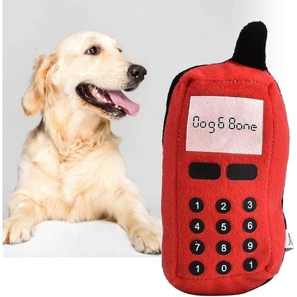 5.91 x 3.15 x 2.36 inchesRedJuguete para masticar para mascotas, teléfono celular de felpa, perros, gatos, juguete para masticar con sonido, juguete interactivo para masticar para