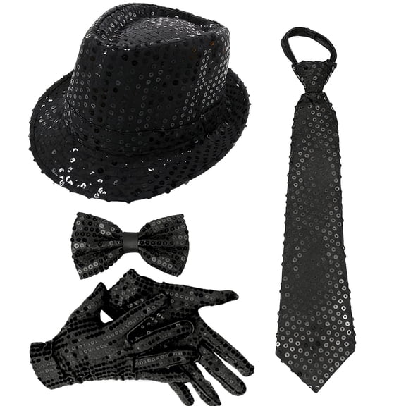 1920s Mens Outfit 1920s Mens Accessories 1920s Mens Outfit Magician Accessories Magician Clothes Manhattan 1920s Mens Hat Bow Tie Gloves Set, Black