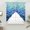 Azure, Cobalt, Cyan, Sky, variant on Watercolor Blue Waves Swag Valances for Windows 2 Pack, Kitchen Window Curtains 36 Inch Length, Coastal Summer Beach Ripples Privacy Swag Curtains for Living Room/Bathroom with Rod Pocket 36"x36"