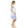 thumbnail image 3 of Lati Fashion Women Nightgowns Short Sleeve Female Nightgowns & Sleepshirts Blue XXXL, 3 of 4