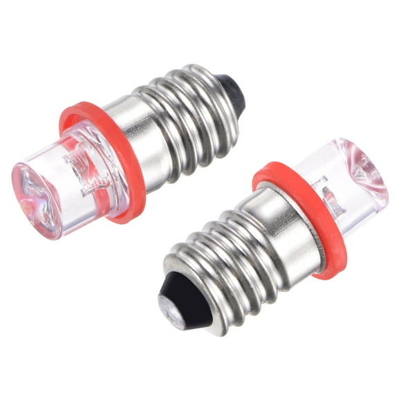 Unique Bargains 4.5V 0.25W E10 Hollow Head Mini LED Bulbs Lights with Box Red 10 Count