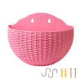 thumbnail image 4 of Juego de 2 maceteros de pared con autorriego, diseño de ramas y flores Rosado rojo, 4 of 9