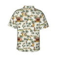 thumbnail image 3 of Uemuo Hawaiian Style Printed Regular Fit Short Sleeve Casual Hawaiian Shirt for Men,Aloha shirt,Tropical shirt,Floral print shirt,Vacation Beach shirt-Large, 3 of 9