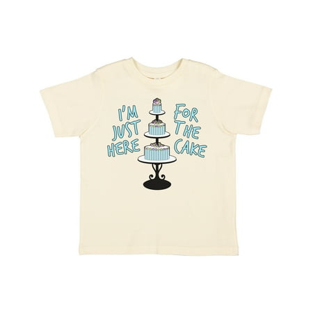 

Inktastic I m Just Here for the Cake Funny Wedding Gift Toddler Boy or Toddler Girl T-Shirt
