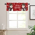 thumbnail image 7 of Merry Christmas Kitchen Curtains and Valances Set, Snowman Snowflakes Scarf Hat Winter Red Rod Pocket Window Valance 18 Inch Window Curtain Panels for Living Room Bedroom Laundry, 27.5x24in, 3 Pieces, 7 of 7