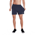 thumbnail image 2 of EZRUN Men's 5 Inches Running Workout Shorts Quick Dry Lightweight Athletic Shorts with Liner Zipper Pockets,Navy,S, 2 of 6