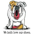 thumbnail image 3 of CafePress - Bulldog Love Shoes Women's Light Pajamas - Women's Short Sleeve Print T-Shirt and Pants Light Cotton Pajama Set, 3 of 7