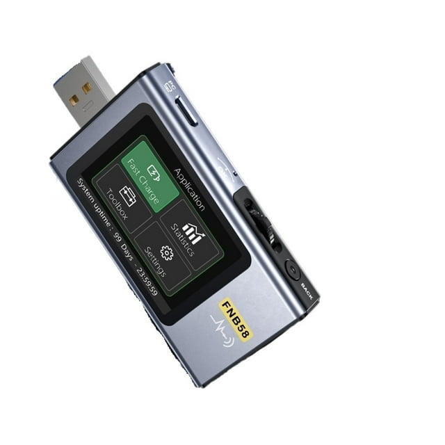 FNB58 USB Tester Voltmeter Ammeter TYPE-C Fast Charge Detection Trigger Capacity Measurement Ripple Measurement ,Improved Measurement Accuracy