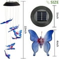 thumbnail image 3 of LED Solar Wind Chime Changing Color Waterproof Wind Chimes For Home Party Night Garden Decoration-Butterfly, 3 of 6