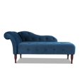 thumbnail image 5 of Samuel Tufted Roll Arm Chaise Lounge Satin Teal, 5 of 15