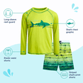 thumbnail image 5 of Big Chill Boys Swim Set - Boys Rash Guard Swim Set - UPF 50+ Rash Guard Long Sleeve Swim Shirt Board Short Swim Trunks (5-14), 5 of 7