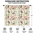 thumbnail image 2 of Blackout Kids Curtains,Hedgehog Pattern with Pioneer Flower Childrens Insulated Curtains Set Of 2,Bedroom Essentials,Toddler Room Decor 52"x84"(132x213cm), 2 of 4