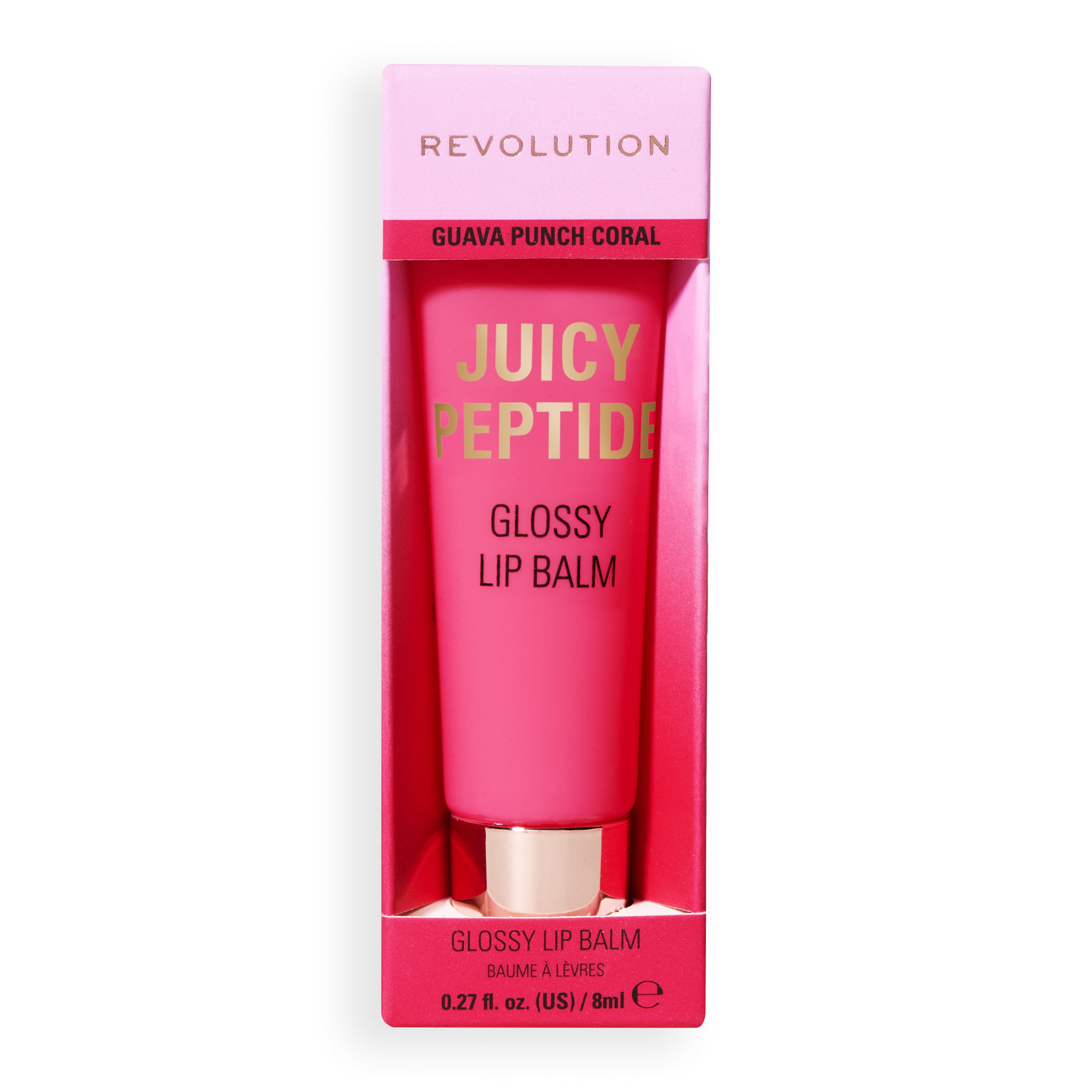 Revolution Juicy Peptide Hydrating Moisturizing Lip Balm with Peptides, Guava Rum Punch