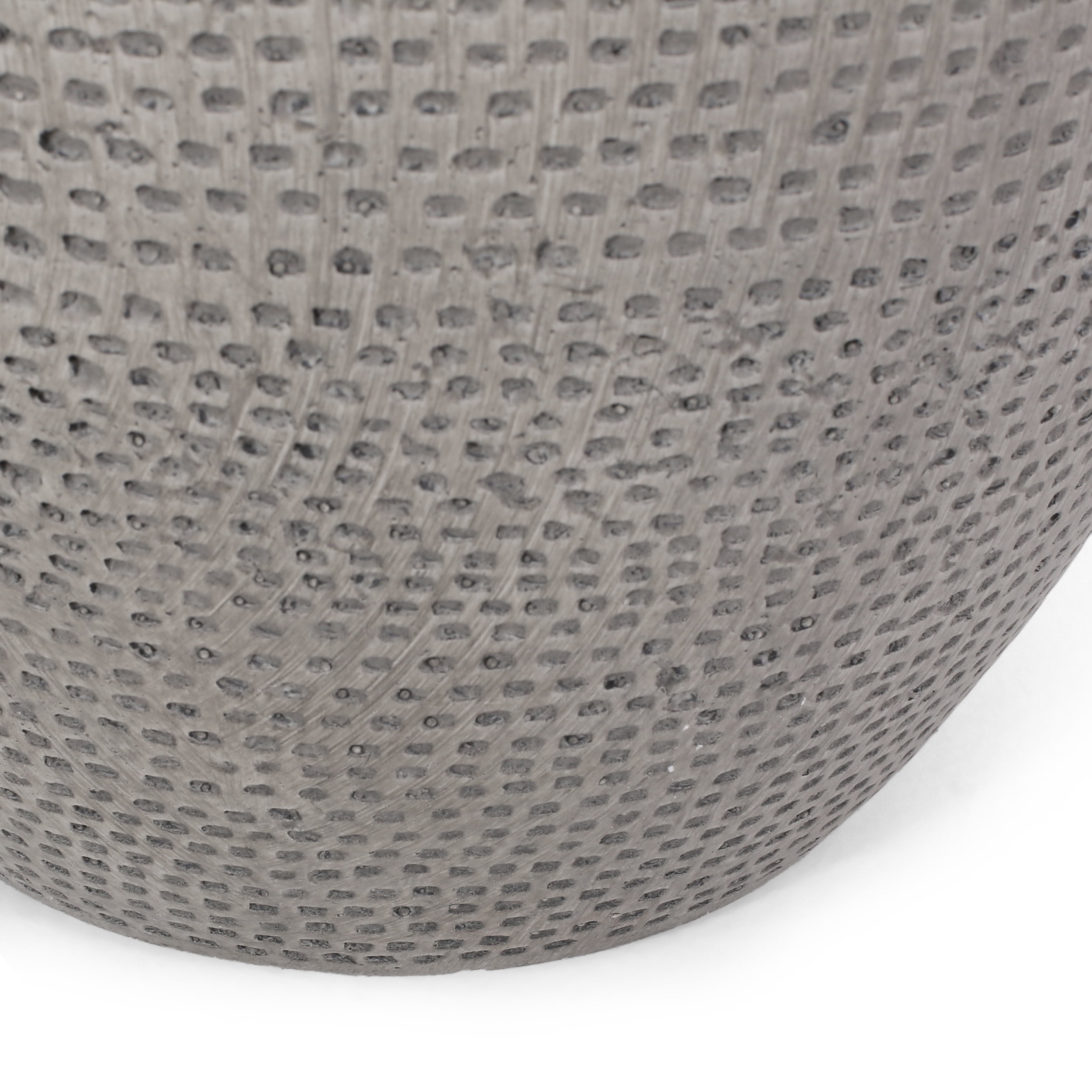 Farrarville Lightweight Concrete Outdoor Side Table, Concrete Finish
