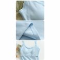 thumbnail image 6 of Fanxing Crop Tank Top for Women Basic Solid Spaghetti Strap Camisole Cotton Sleeveless Bralette Blue,S, 6 of 8