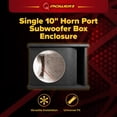 thumbnail image 2 of QPower 10 Inch Single Horn Ported Subwoofer Box Enclosure, 5/8 Inch MDF, Black Carpet, 2 of 7