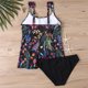 thumbnail image 4 of Traje de baño de 2 piezas para mujer, trajes de baño para mujer, traje de baño de verano de talla grande con estampado, bikini, traje de baño dividido para mujer, traje de baño de poliéster, 4 of 6