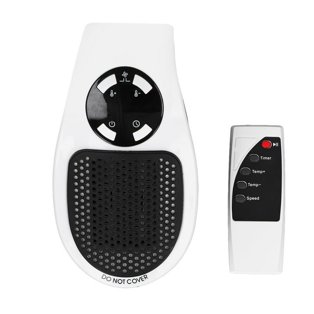 Calentador enchufable, 2 piezas 500 W Espacio pequeño Calentador de espacio pequeño Calentador de espacio portátil Funcionamiento suave