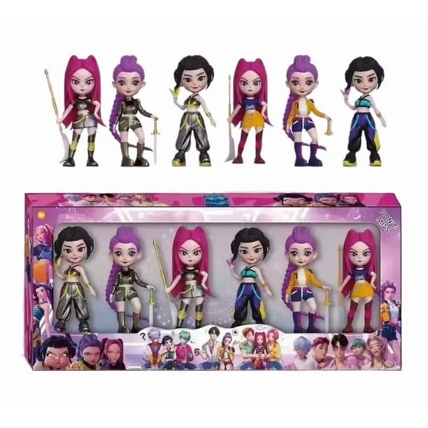 6 uds/1 caja de juguete de vinilo Rumi Mira Zoi personaje máscara de vinilo estatuilla cumpleaños Navidad regalos de Año Nuevo Fans regalos del Club