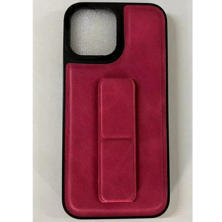 For Apple iPhone 15 (6.1") PU Leather Back Foldable Kickstand Hand Strap  Stand Hybrid Heavy Duty Thin Slim Shockproof Phone Case Cover by Xpression  - Magenta - Walmart.com