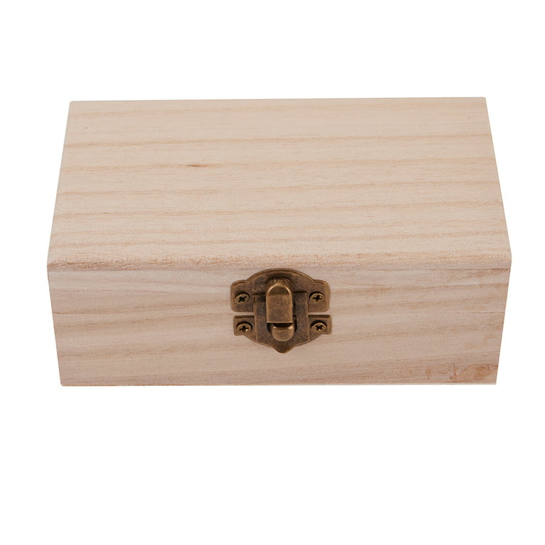 Small Wooden Box wooden Box With Clasp Christmas Eve Unpainted