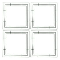 Dayesque 4pcs Metal Square Wreath Frames Wire Form Hangers for Crafts Holiday Floral Arrangements Weddings Party Decorations