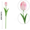 thumbnail image 2 of QZS Artificial Tulips Flowers,Pink Mini Real Touch Tulips Bouquets for Wedding Decorations,Plastic Flowers with Branch for Office,Wedding,School Decoracions, 2 of 6