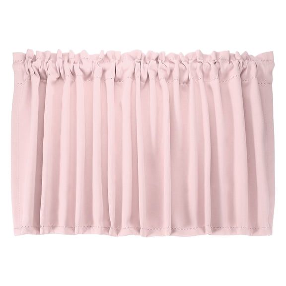 Uxcell Window Valance, 52 x 18 Inch Valance Curtains Short Light Filtering Sheer for Windows Bedroom, Light Pink